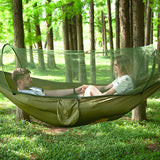 NNEDSZ Black Automatic Pop-Up Mosquito Net Hammock - 200kg Load Capacity, Lightweight Outdoor Camping Gear with Quick Setup and Durable Design