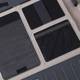 NNEDSZ Black A4 Leather Multi-Functional Business Document Folder with Card Slots - Contract File Organizer