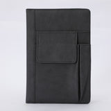 NNEDSZ Black A5 Multi-Functional PU Leather Notebook with Pockets - Office Planner and Journal