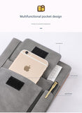 NNEDSZ Grey A5 Multi-Functional PU Leather Notebook with Pockets - Office Planner and Journal