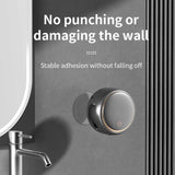 NNEDSZ White Round UV-C Toothbrush Sterilizer Holder with Drying Function - Dual-Slot Wall-Mounted Design, USB Rechargeable, Compact and Portable