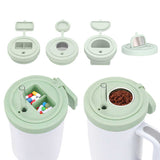 NNEDSZ Green 40oz Silicone Replacement Coffee and Pill Mug Lid - BPA-Free, Leak-Proof, Dishwasher Safe