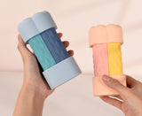 NNEDSZ Off White Combination Travel Silicone Refillable Bottles Set - 4-in-1 Portable Containers for Shampoo and Shower Gel, TPR+PE Material, Compact and Leak-Proof