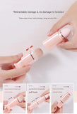 NNEDSZ Green 8-in-1 Retractable Mini Makeup Brush Set with Protective Cover - Compact Design for Travel and On-the-Go Touchups