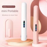 NNEDSZ White Portable Mini Wireless Hair Straightener - USB Rechargeable, 2-in-1 Curling & Straightening Iron, Adjustable 3-Temperature Settings , 20s Fast Heating, Anti-Scald, Compact Travel Design