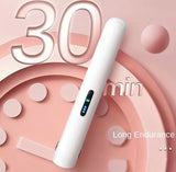 NNEDSZ White Portable Mini Wireless Hair Straightener - USB Rechargeable, 2-in-1 Curling & Straightening Iron, Adjustable 3-Temperature Settings , 20s Fast Heating, Anti-Scald, Compact Travel Design