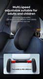 NNEDSZ Light Gray Adjustable 3D Memory Foam Car Seat Headrest with Side Support, Universal Neck Pillow for Travel Comfort