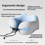 NNEDSZ Green Portable U-Shaped Memory Foam Travel Pillow - Ergonomic Neck Support for Airplane, Car, Office - Lightweight & Compact with Storage Box
