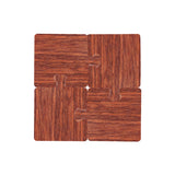 NNEDSZ Reddish Brown Natural Black Walnut Wooden Coasters, Heat-Resistant Tea Cup Pads, Puzzle-Shaped Drink Mats, Eco-Friendly Tea Accessories Set