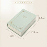 NNEDSZ Light Green Creative PU Jewelry Storage Book - Magnetic Closure Organizer for Earrings, Rings, and Necklaces(The Jewelry is a prop for the photo shoot and is not included)