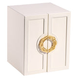NNEDSZ White Elegant 5-Layer Large Capacity Jewelry Storage Box with Dual Opening Doors - Perfect for Organizing Necklaces, Rings, Earrings, and More(Jewelry is a photo prop and is not included)