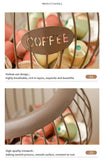 NNEDSZ Gold Elegant Metal Coffee Capsule Storage Basket - Multifunctional Fruit and Snack Holder for Modern Home Decor