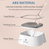 NNEDSZ Pink Anti-Spill Floating Pet Water Bowl for Dogs and Cats - 1L Capacity, Splash-Proof and Anti-Wet Mouth Design