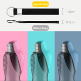 NNEDSZ Blue And Grey Portable Foldable Pet Water Bottle with 800ml Capacity - Leakproof Travel Hydration Dispenser for Dogs and Cats