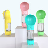 NNEDSZ Blue Portable Pet Water Bottle with Waste Bag Dispenser – 300ml Leak-Proof Travel Hydration Solution