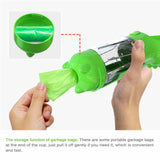 NNEDSZ Pink Portable Pet Water Bottle with Waste Bag Dispenser - 300ml Leak-Proof Travel Hydration Solution