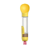 NNEDSZ Yellow 500ml Portable Pet Water Bottle | Multifunctional Travel Pet Feeder | Outdoor Dog Drinking Bottle with Waste Shovel