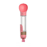 NNEDSZ Pink 500ml Portable Pet Water Bottle | Multifunctional Travel Pet Feeder | Outdoor Dog Drinking Bottle with Waste Shovel