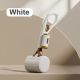 NNEDSZ White Portable Dog Poop Scooper with Large 9.5cm Opening, Ergonomic Handle, Lightweight 320g Pet Waste Picker for Outdoor Walks