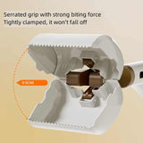 NNEDSZ Grey Portable Dog Poop Scooper with Large 9.5cm Opening, Ergonomic Handle, Lightweight 320g Pet Waste Picker for Outdoor Walks