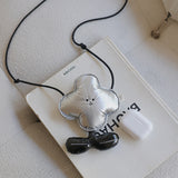 NNEDSZ Silver Mini Crossbody Coin Purse & Earphone Pouch - Adorable Floral Design, Small Bag for Lipsticks, Lightweight Travel Essentials