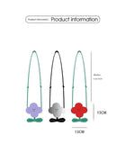 NNEDSZ Silver Mini Crossbody Coin Purse & Earphone Pouch - Adorable Floral Design, Small Bag for Lipsticks, Lightweight Travel Essentials