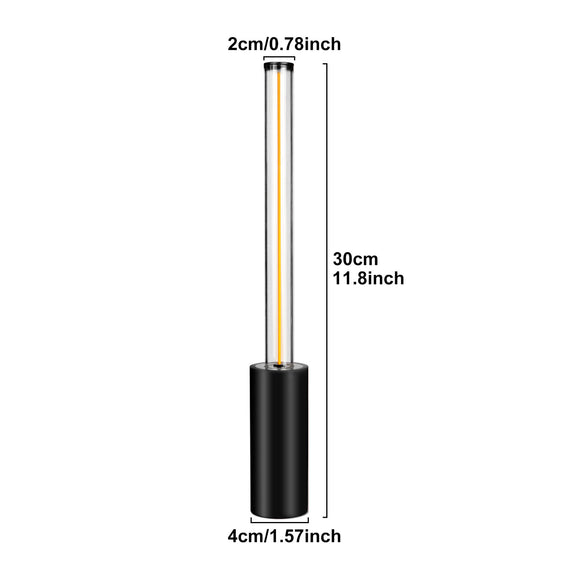 NNEDSZ 2 Pcs Black Modern Minimalist Rechargeable Atmosphere Lamp - Touch-Control Night Light for Bedroom, Bar, and Portable Outdoor Use