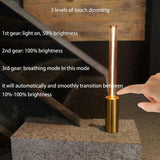 NNEDSZ 2 Pcs Black Modern Minimalist Rechargeable Atmosphere Lamp - Touch-Control Night Light for Bedroom, Bar, and Portable Outdoor Use