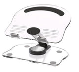 NNEDSZ Black Acrylic Foldable Tablet and Phone Stand - 360° Rotation, Anti-Slip Design, Lightweight and Compact