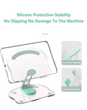 NNEDSZ Green Acrylic Foldable Tablet and Phone Stand - 360° Rotation, Anti-Slip Design, Lightweight and Compact