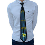 NNEDSZ Style 03 LED Sound-Activated Glowing Tie - Party Performance Accessory with Adjustable Light Patterns(Batteries not included, self-provided)