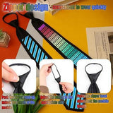 NNEDSZ Style 03 LED Sound-Activated Glowing Tie - Party Performance Accessory with Adjustable Light Patterns(Batteries not included, self-provided)