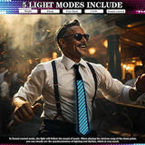 NNEDSZ Style 05 LED Sound-Activated Glowing Tie - Party Performance Accessory with Adjustable Light Patterns(Batteries not included, self-provided)