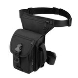 NNEDSZ Black Tactical Outdoor Leg Bag – 900D Durable Multi-Layer Waist Pack for Cycling, Fishing, and Security