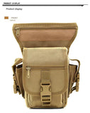 NNEDSZ Green Tactical Outdoor Leg Bag - 900D Durable Multi-Layer Waist Pack for Cycling, Fishing, and Security