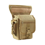 NNEDSZ Khaki Tactical Outdoor Leg Bag - 900D Durable Multi-Layer Waist Pack for Cycling, Fishing, and Security