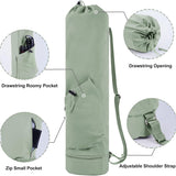 NNEDSZ Off White Durable Yoga Mat Carry Bag - Multi-Functional Fitness Backpack with Wet Pocket(Mugs are filming props, not included)