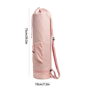 NNEDSZ Pink Durable Yoga Mat Carry Bag - Multi-Functional Fitness Backpack with Wet Pocket(Mugs are filming props, not included)
