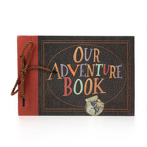 NNEDSZ 26*18CM 2 Pcs Vintage DIY Scrapbook Photo Album - Our Adventure Book for Travel and Memories