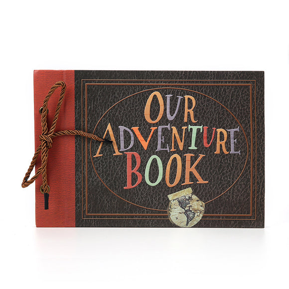 NNEDSZ 26*18CM 2 Pcs Vintage DIY Scrapbook Photo Album - Our Adventure Book for Travel and Memories