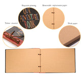 NNEDSZ 26*18CM 2 Pcs Vintage DIY Scrapbook Photo Album - Our Adventure Book for Travel and Memories