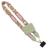 NNEDSZ Diamond shape Patchwork Adjustable Crossbody Strap with Mini Pouch - Versatile Replacement Shoulder Strap