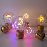 NNEDSZ Rainbow Shape Portable USB Rechargeable LED Bulb - Night Light & Festive Decor