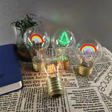 NNEDSZ Rainbow Shape Portable USB Rechargeable LED Bulb - Night Light & Festive Decor