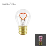 NNEDSZ Heart Shape Portable USB Rechargeable LED Bulb - Night Light & Festive Decor