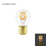 NNEDSZ Smiley Face Shape Portable USB Rechargeable LED Bulb - Night Light & Festive Decor