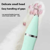 NNEDSZ Light Green 4-in-1 Pet Grooming Electric Clippers - Professional Rechargeable Trimmer for Dogs & Cats, Paw, Fur, Nail, and Ear Care | Compact Design,