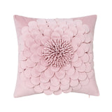NNEDSZ Style 2 Pink 3D Floral Cushion Covers - Modern Luxury Decorative Throw Pillow Covers for Living Room(Without Pillow Insert)