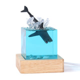 NNEDSZ Megalodon Shark Handcrafted Ocean Resin Whale Night Light - Unique Home Decor Table Lamp