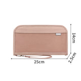 NNEDSZ Pink Portable RFID Blocking Travel Passport Holder with Large Capacity